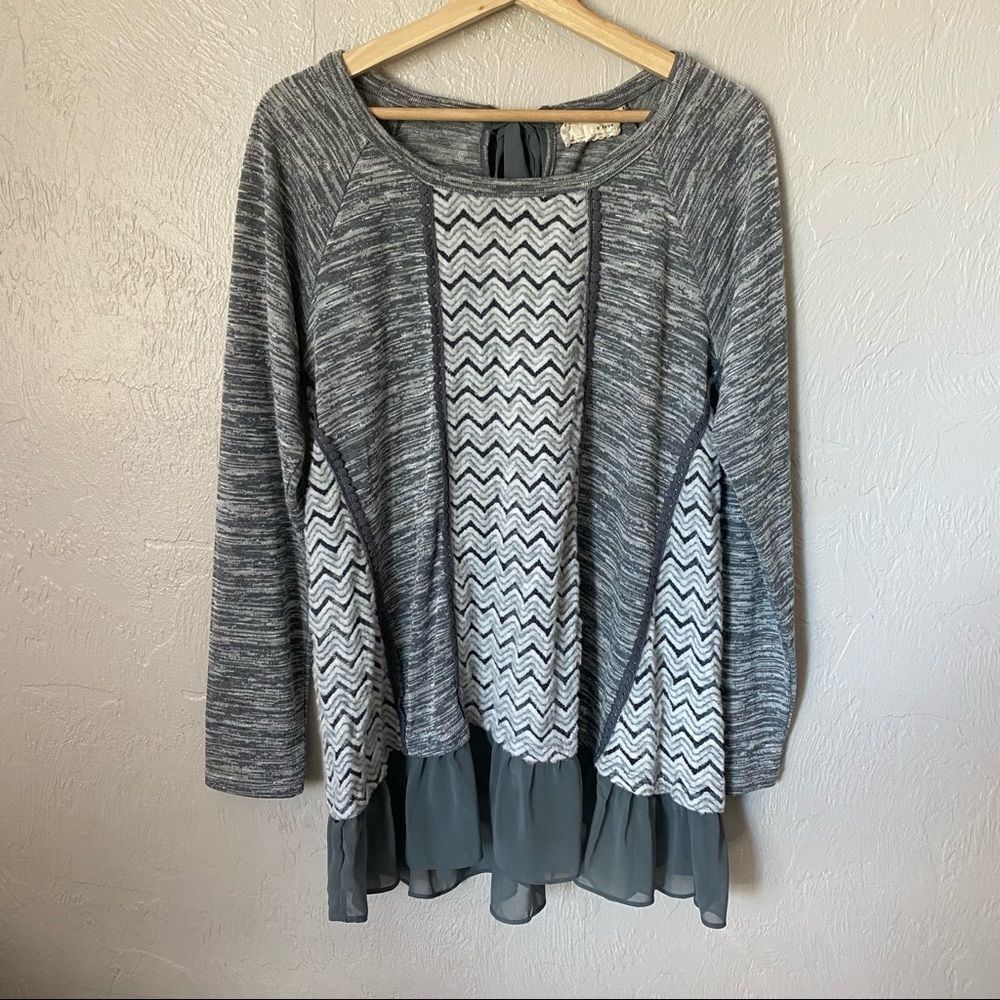 A’reve Grey Sweater with lots of great details throughout